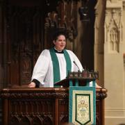 The Rev. Beth Blunt at a sermon