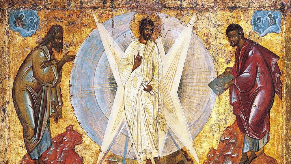 A 15th-century Greek icon depicting Jesus's transfiguration