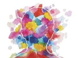 watercolor of a human head