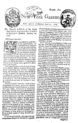 New-York_Gazette 18th-century newspaper 