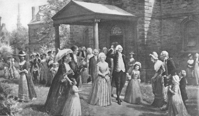 George Washington at St. Paul's Chapel April 30, 1789