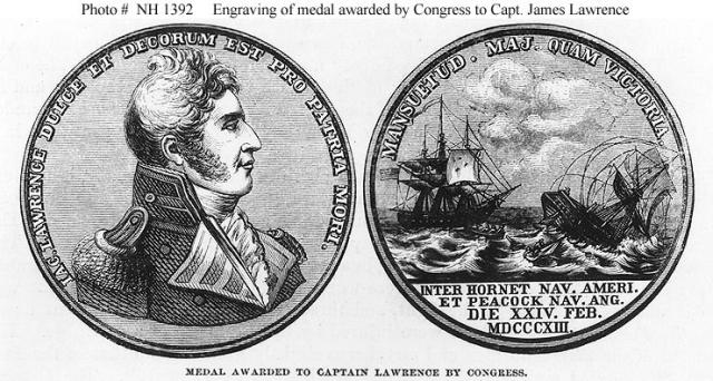 Medal awarded to Captain Lawrence by Congress