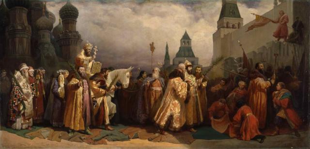 Painting of Palm Sunday Procession (Russian)