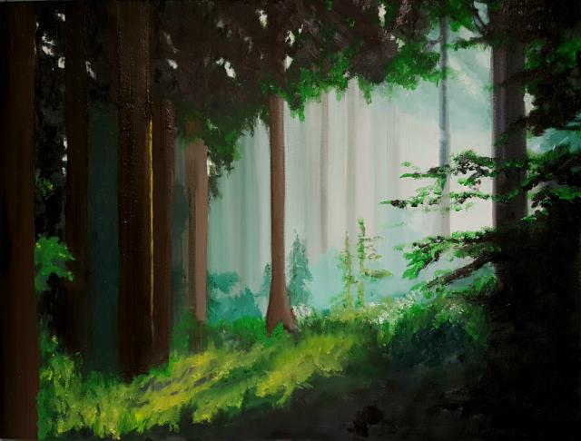 Painting of forest