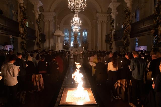 Easter Vigil at St. Paul's Chapel on April 20, 2019