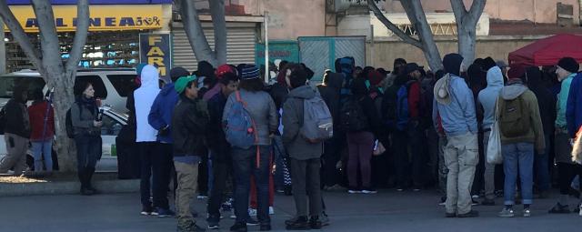 Migrants in Tijuana in January 2019