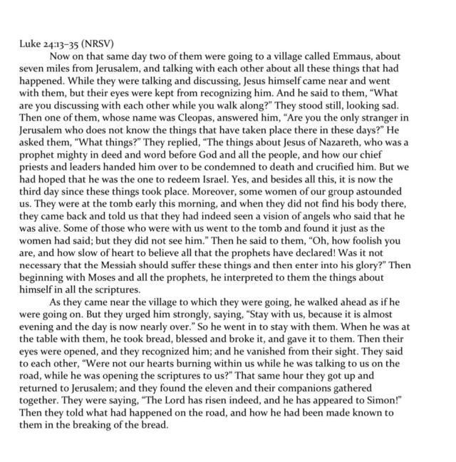 Scripture passage from Luke