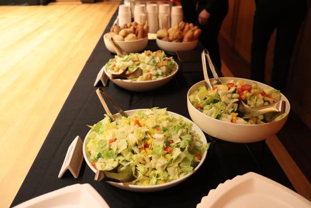 Salad and bread for Trinity's 2023 Agape Meal
