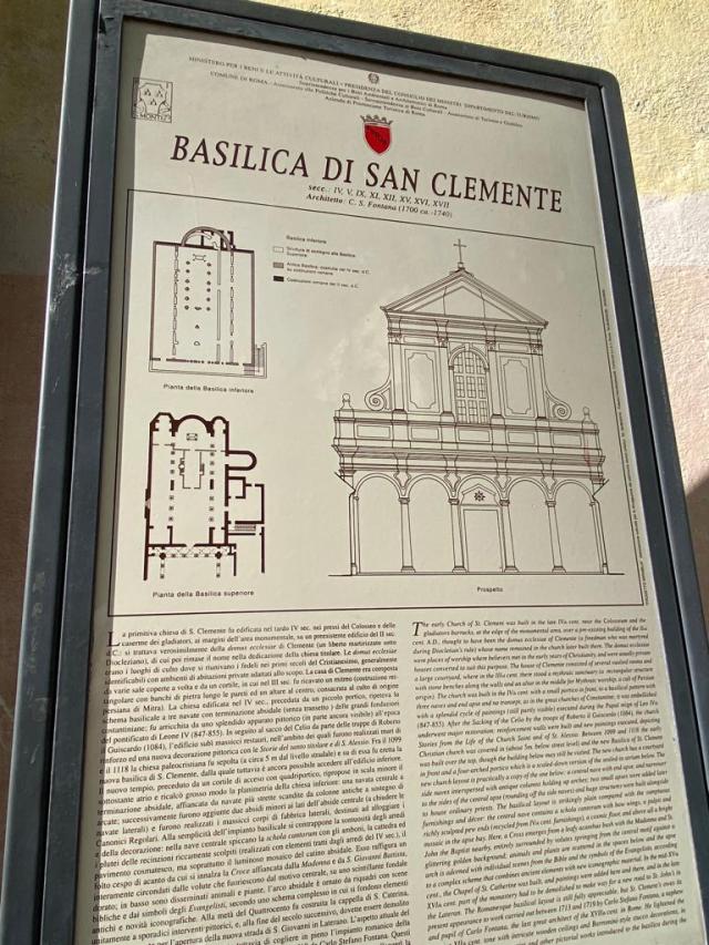 photo of information about Basilica de San Clemente in Rome
