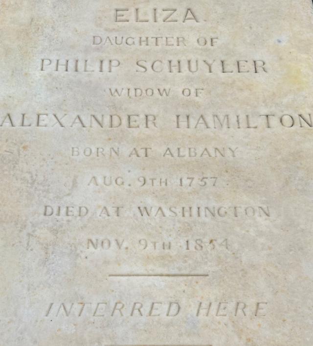 Eliza Hamilton tombstone