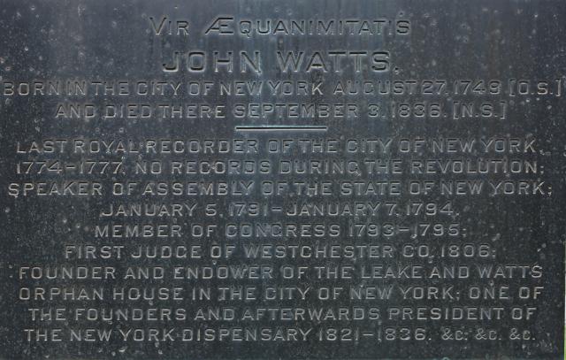 John Watts, Jr. monument