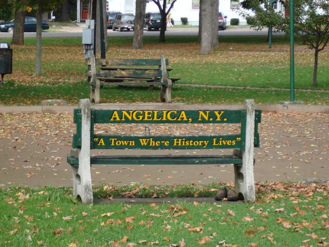 Park Bench in Angelica, NY