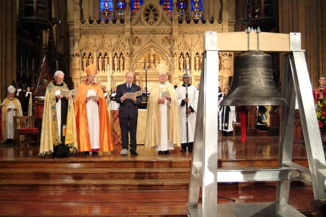 Trinity receives the Bell of Hope in September 2002