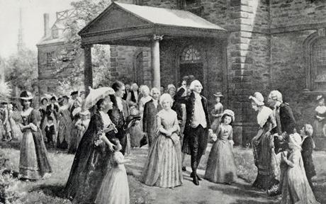 George Washington at St. Paul's Chapel by Jennie Augusta Brownscomb