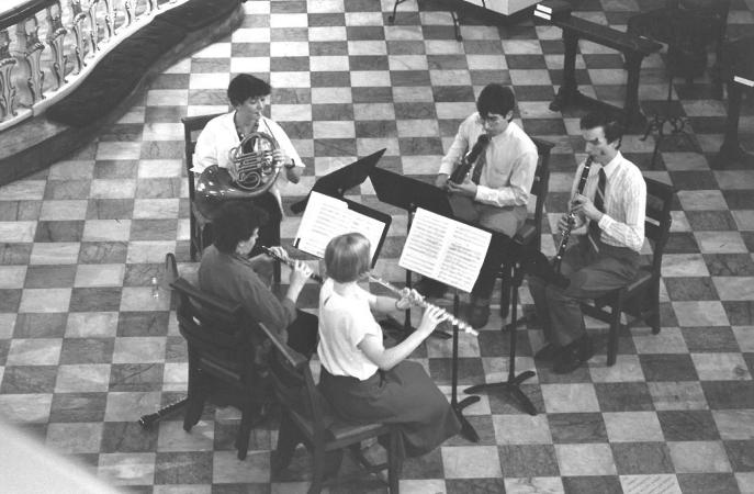 One of Trinity's noonday concerts at St. Paul's Chapel, 1980s