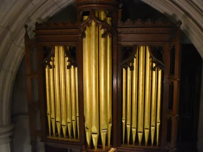 Chapel of All Saints Pipe Organ photo.Cropped (from scaffold)