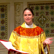 The Rev. Kristin Kaulbach Miles preaching