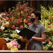 Victoria sings at Trinity Church