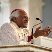 Archbishop Tutu preaching at St. Paul's Chapel