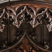 Wood carving details in Trinity Church