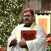 Father Matt Welsch preaches on Christmas Eve in Trinity Church