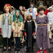 Children dressed up for the Christmas pageant in Trinity Church