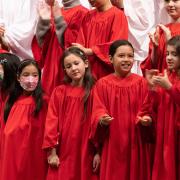 Trinity Choristers during the 9am service on Easter Sunday