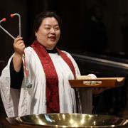 The Rev. Yein Kim preaching on May 28, 2023
