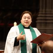 The Rev. Yein Kim preaches in Trinity Church