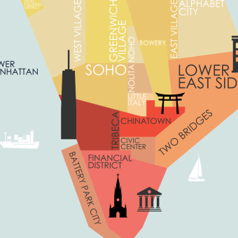Illustration of Lower Manhattan