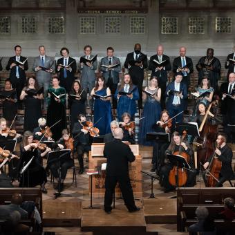 The Choir of Trinity Wall Street performs Messiah in Trinity Church in 2022.