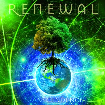 NOVUS Renewal concert art showing a tree on top of the Earth with green and blue hues