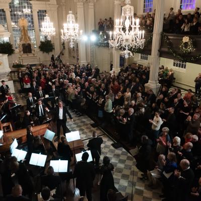 Messiah performance with audience and ensembles in St. Paul's Chapel