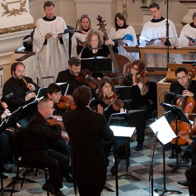 Trinity Baroque Orchestra performing with the Choir of Trinity Wall Street in St. Paul's Chapel