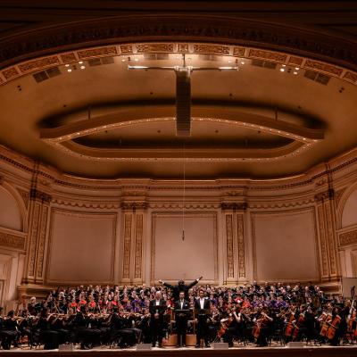 NOVUS NY orchestra performs at Carnegie Hall.
