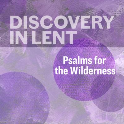 Discovery in Lent on purple background