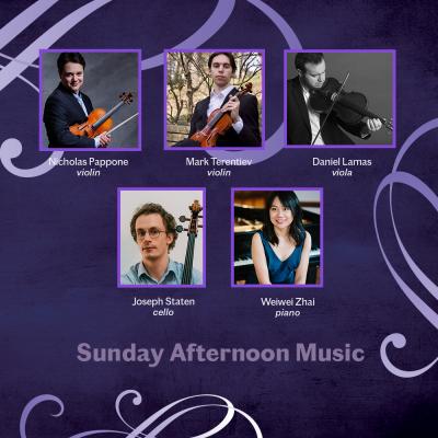 Lineup of musicians for Sunday Afternoon Music at St. Paul's Chapel