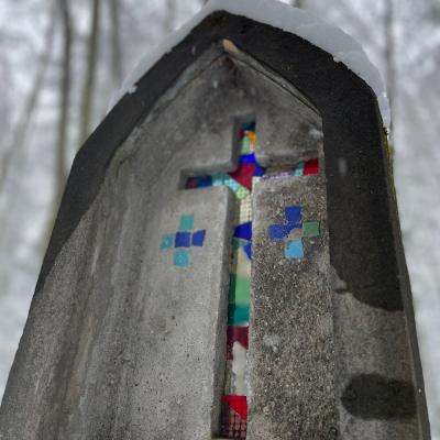 Stained-glass cross