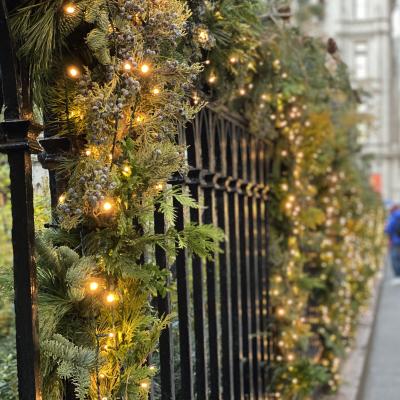 Greening of the church fence for Advent 2021