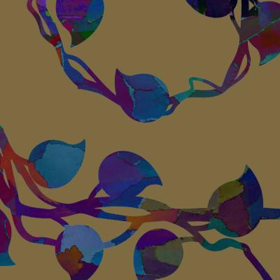 Colorful vines on a tan background