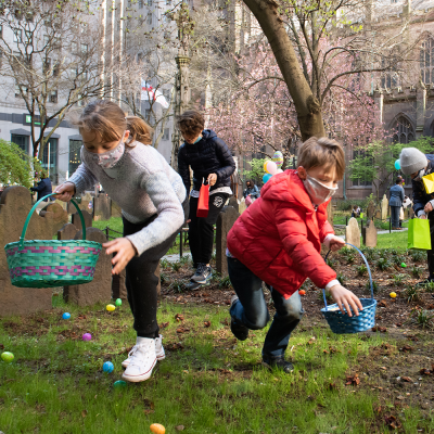 Children participate in the Easter Egg Hunt