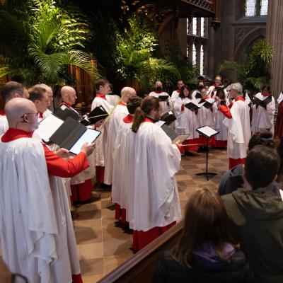 Palm Sunday service with the choir