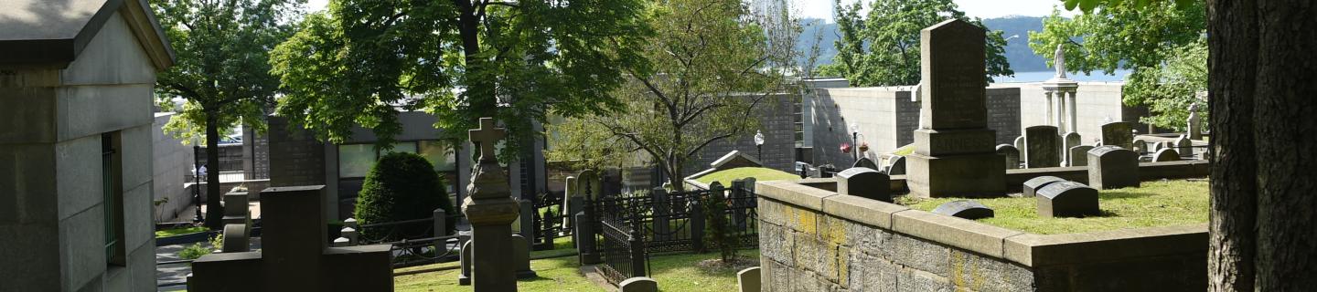 The Uptown Cemetery and Mausoleum has beautiful views overlooking the Hudson