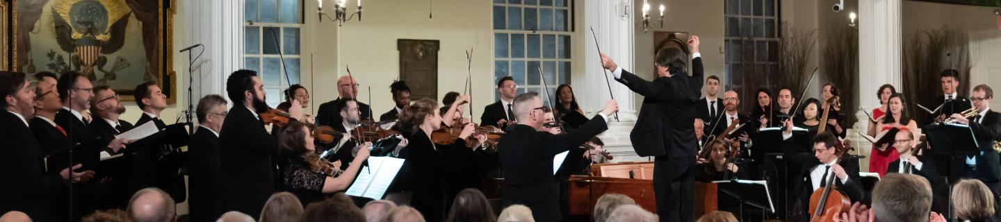 Trinity's choir and orchestra perform in St. Paul's Chapel